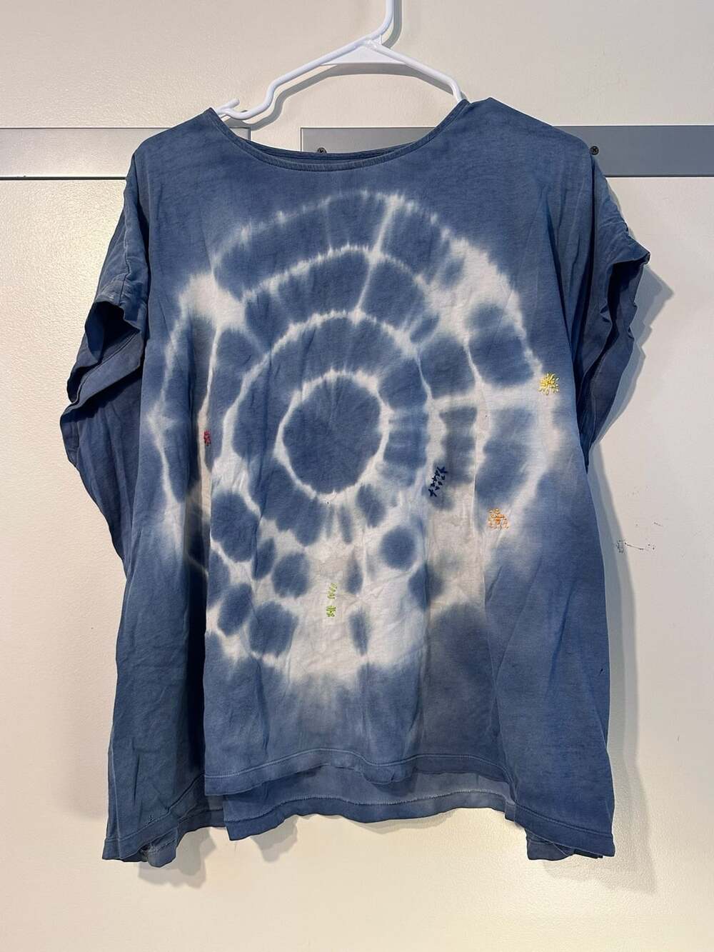 Madewell Tie Dye Tee Blue White